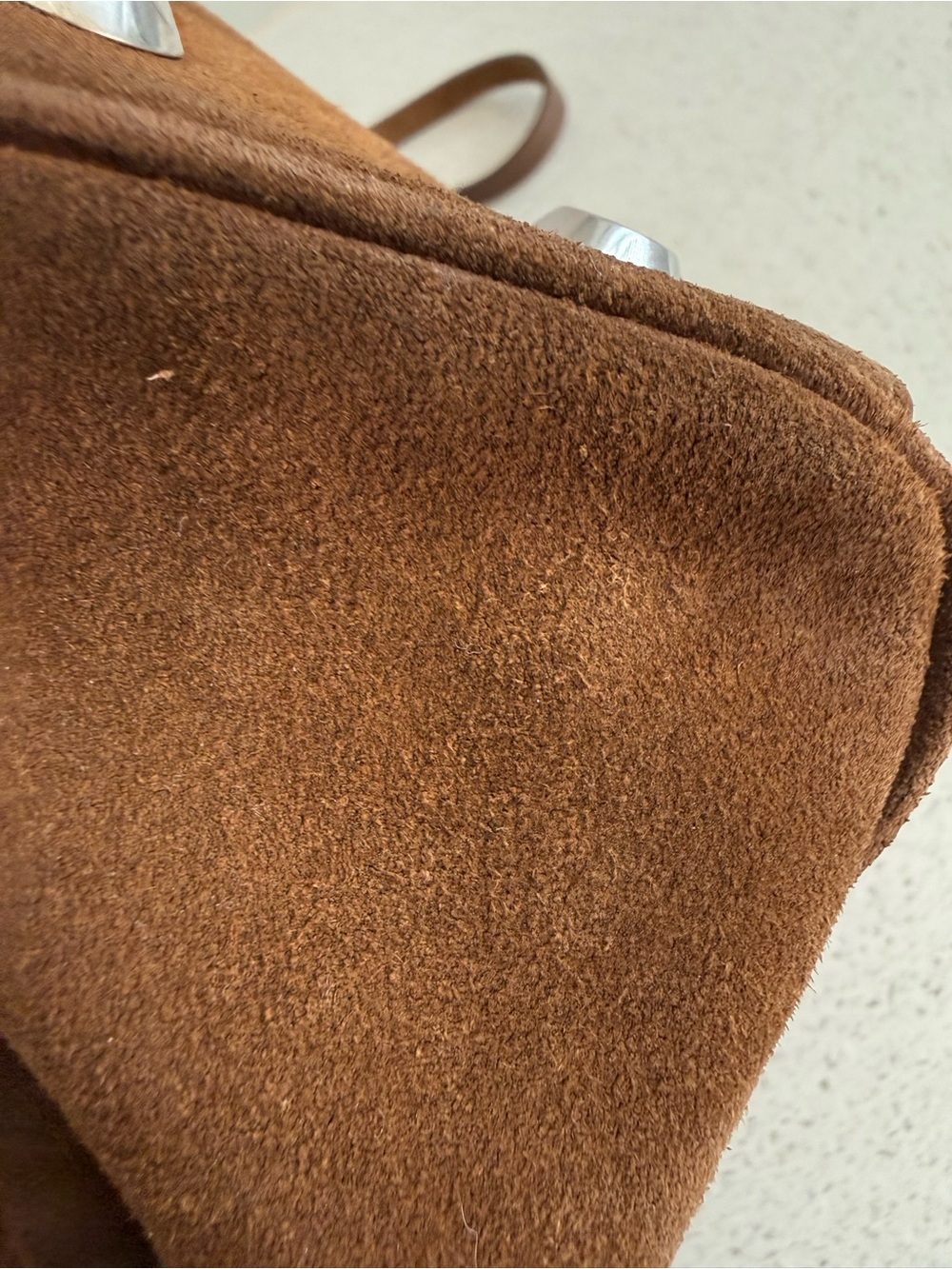 Balenciaga Mini Rodeo Handbag Waxed Suede Crossbody/Top Handle Camel - Picture 10 of 14